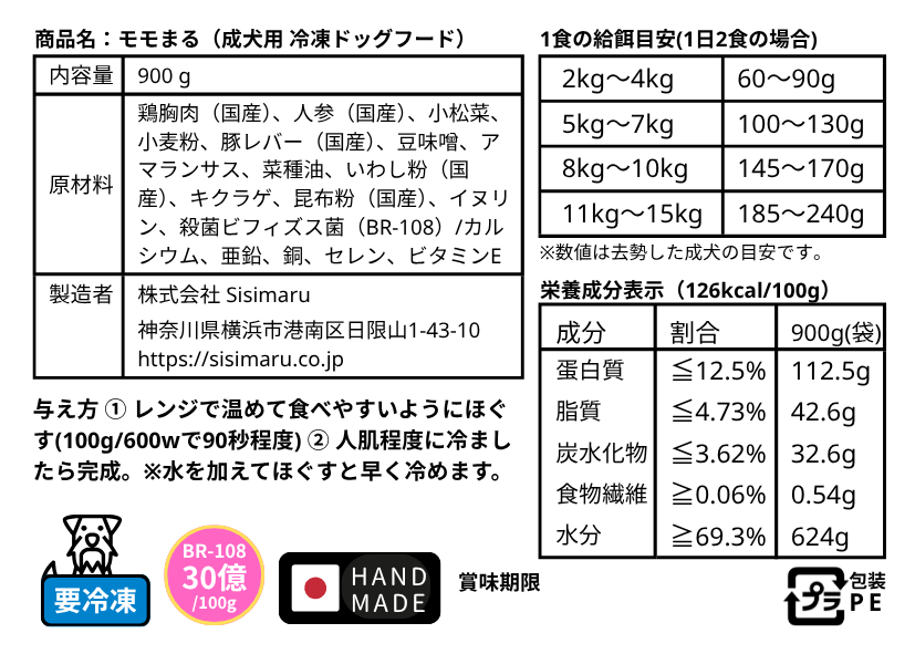 モモまる  国産 手作りドッグフード 総合栄養食 腸活 免疫力